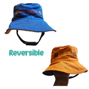 Flapjackkids Bucket Hat Toddler Happy Camper Busy Beaver Reversible 6m 2yrs Cool